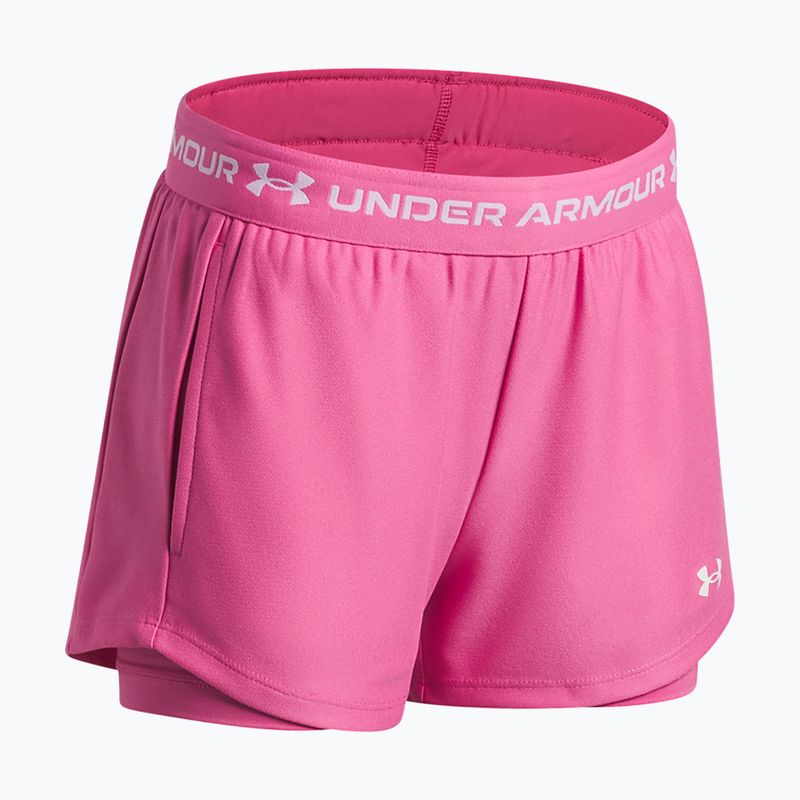Trainingsshorts für Kinder Under Armour UA Tech Play Up 2IN1 Shorts pink frenzy/white 3