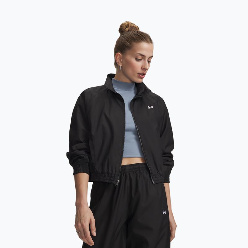 Damen-Trainingsjacke Under Armour Rival Woven Jacket ultimate black/white