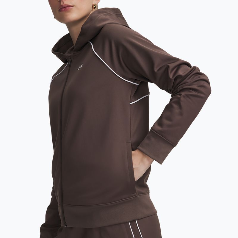 Damen Trainingsanzug Under Armour Rival Tricot Tracksuit HD peppercorn/white 3
