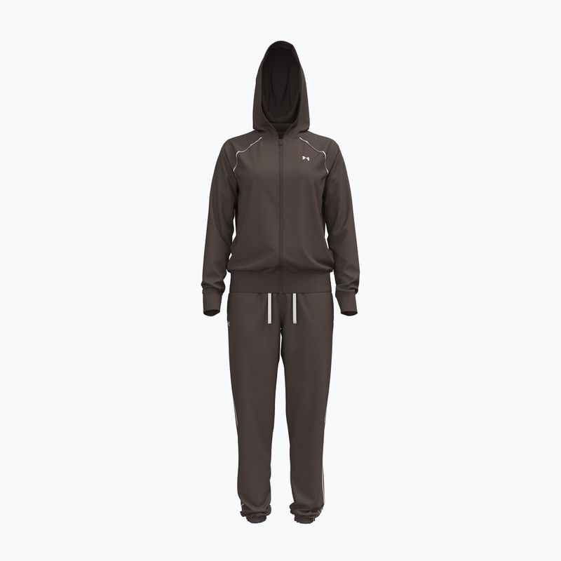 Damen Trainingsanzug Under Armour Rival Tricot Tracksuit HD peppercorn/white 5