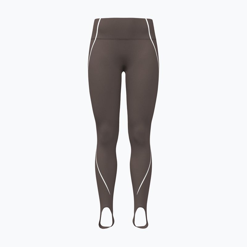 Damen-Trainingsleggings Under Armour Meridian Contour Stirrup Leggings peppercorn/white/peppercorn