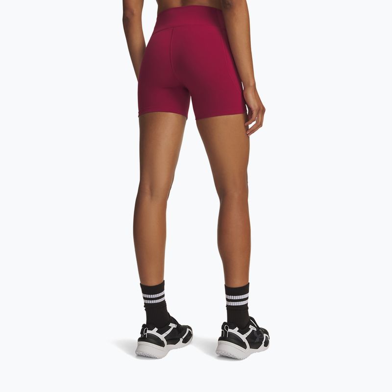 Damen Trainingsshorts Under Armour Motion Middy claret/ox blood 3