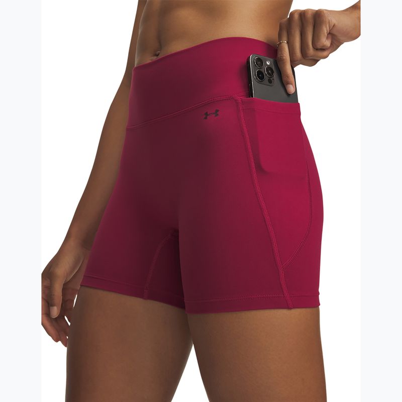 Damen Trainingsshorts Under Armour Motion Middy claret/ox blood 4