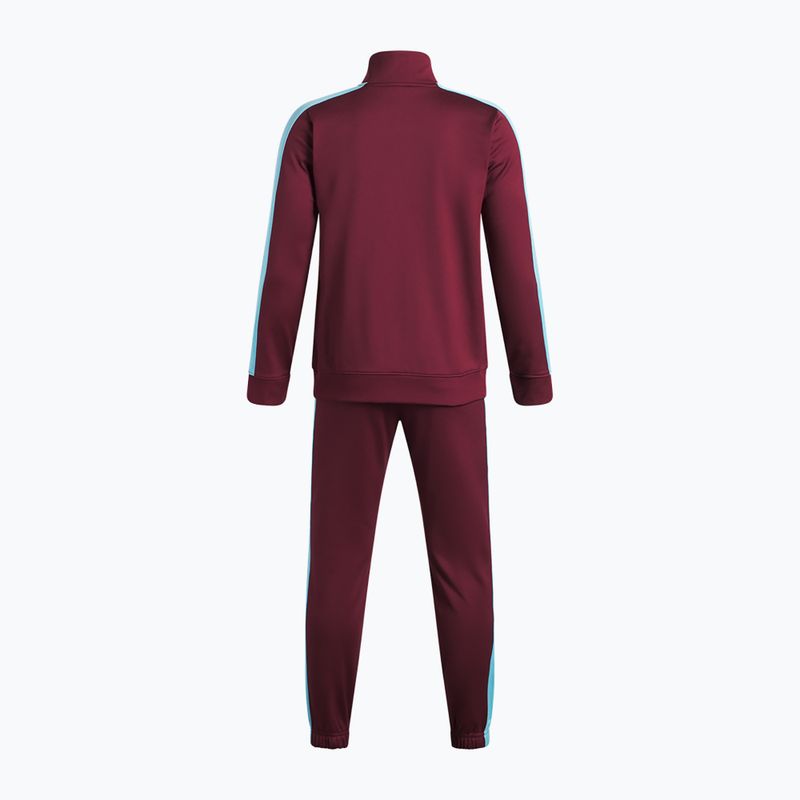 Kinder-Trainingsanzug Under Armour Knit Track Suit vintage maroon/fresco blue/white 2