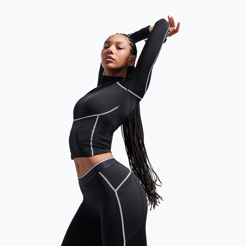 Damen-Trainingslangarmshirt Under Armour ColdGear Elite Mock ultimate black/reflective 5
