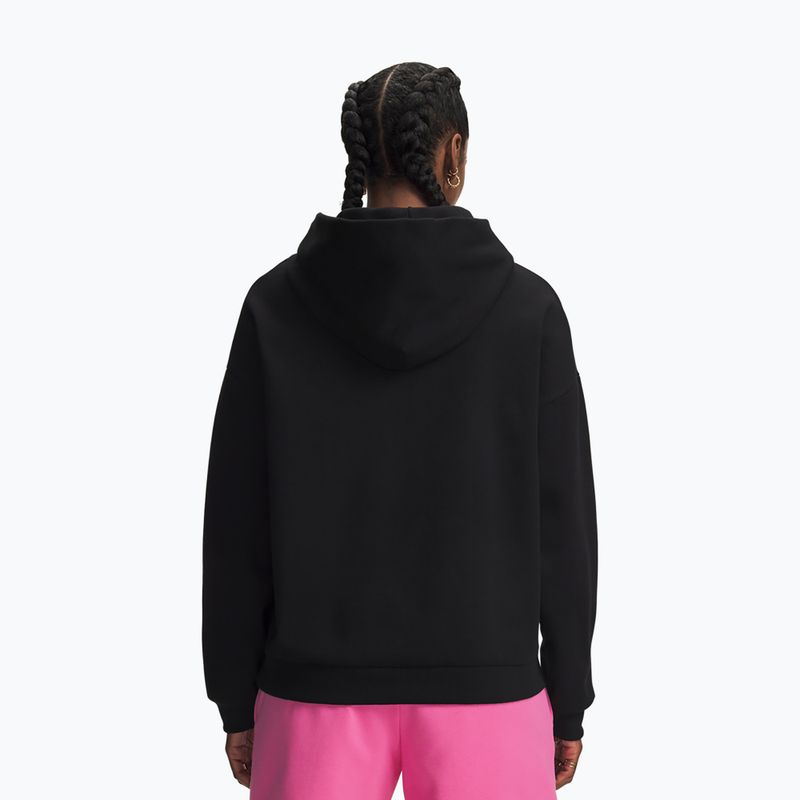 Damenpullover Under Armour Icon Fleece Hoodie ultimate black/white 2
