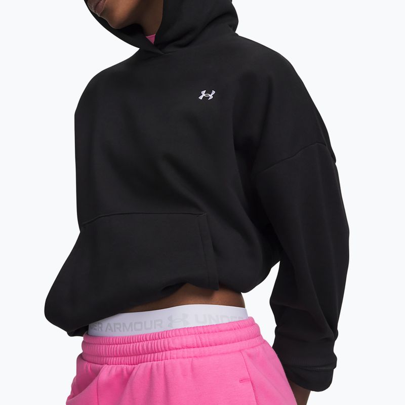 Damenpullover Under Armour Icon Fleece Hoodie ultimate black/white 3