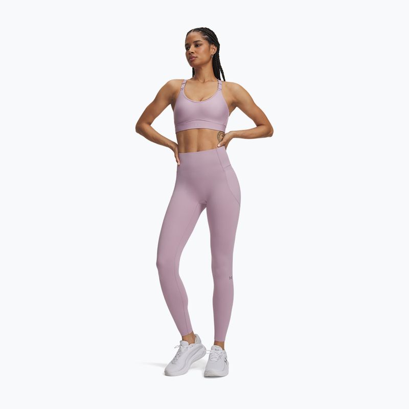 Damen-Trainingsleggings Under Armour Vanish Elite Leggings mauve pink/metallic silver 2