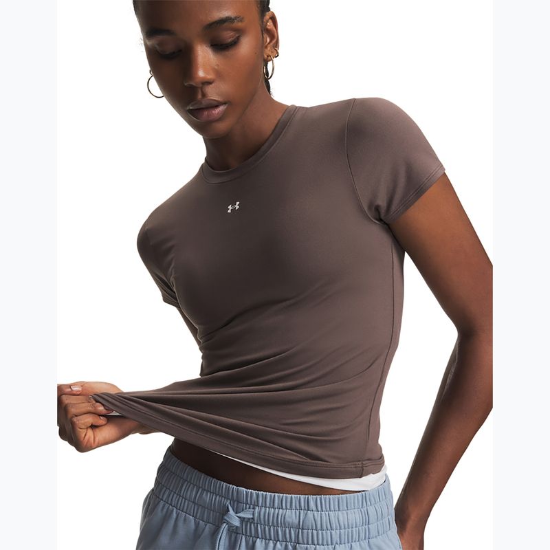 Damen-Trainingsshirt Under Armour Motion Fitted SS peppercorn/white 3