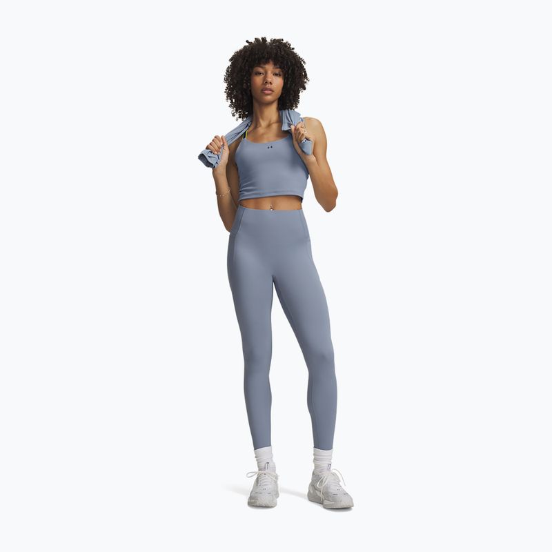 Damen-Trainingsleggings Under Armour Vanish Elite Leggings blue wind/metallic silver 2
