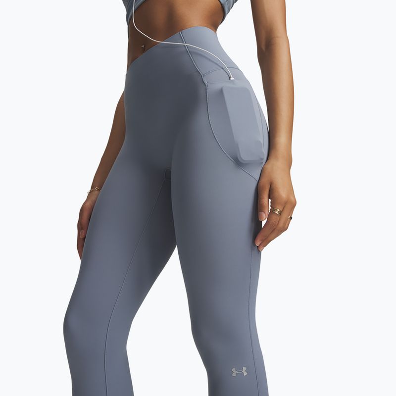 Damen-Trainingsleggings Under Armour Vanish Elite Leggings blue wind/metallic silver 4