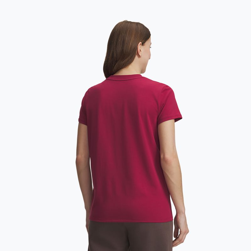 Damen-T-Shirt Under Armour Rival Core claret/white 2