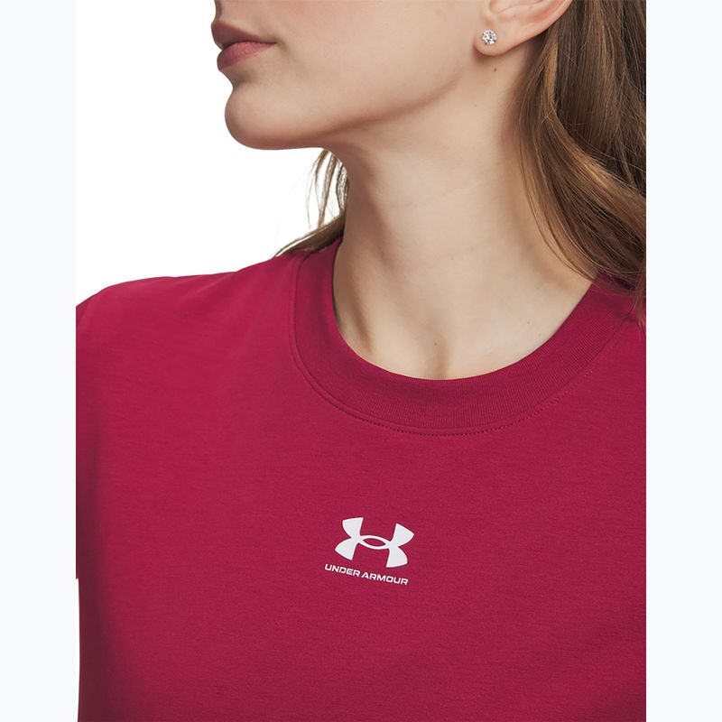 Damen-T-Shirt Under Armour Rival Core claret/white 3