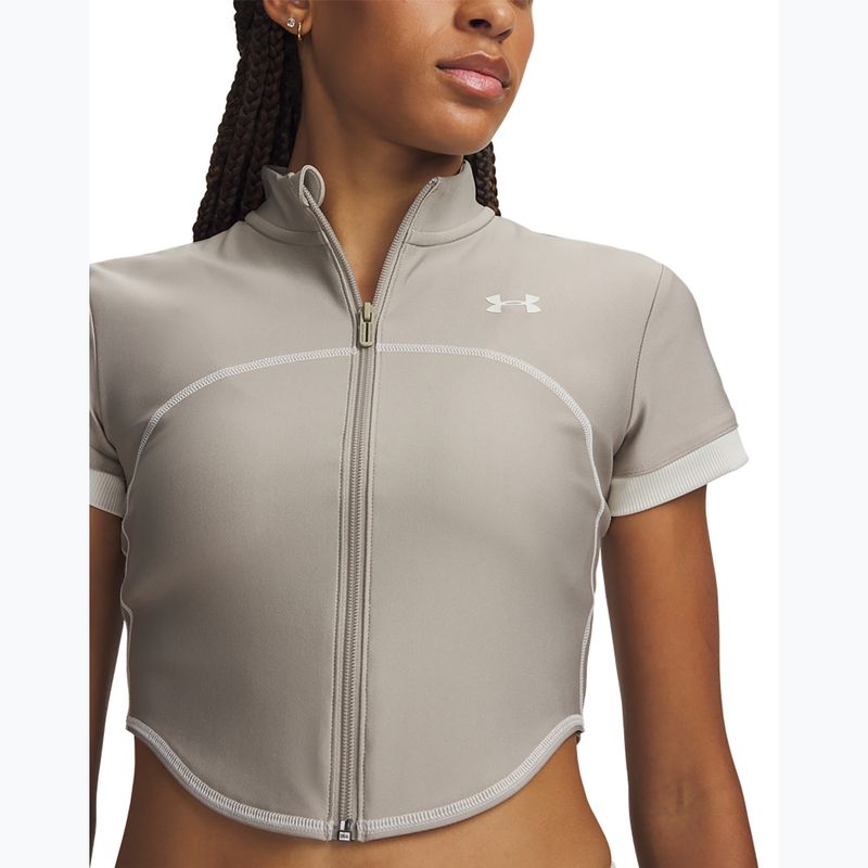 Damen-Trainingsshirt Under Armour HeatGear Novelty timberwolf taupe/summit white 3