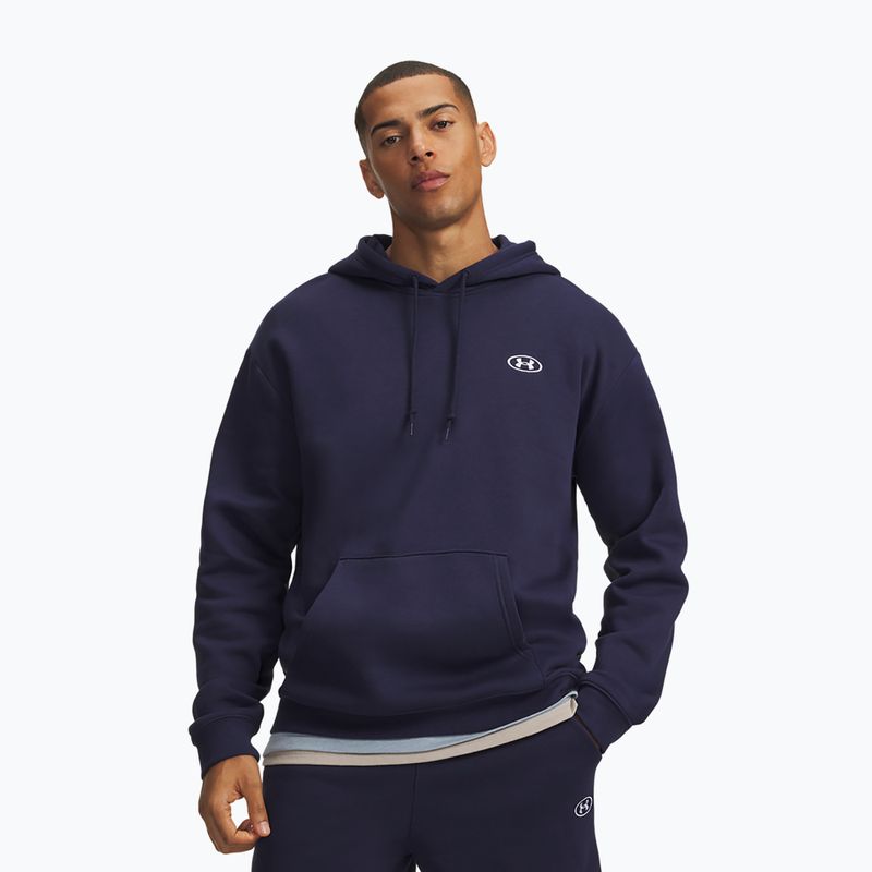 Herrenpullover Under Armour Rival Fleece Hoodie midnight navy/white