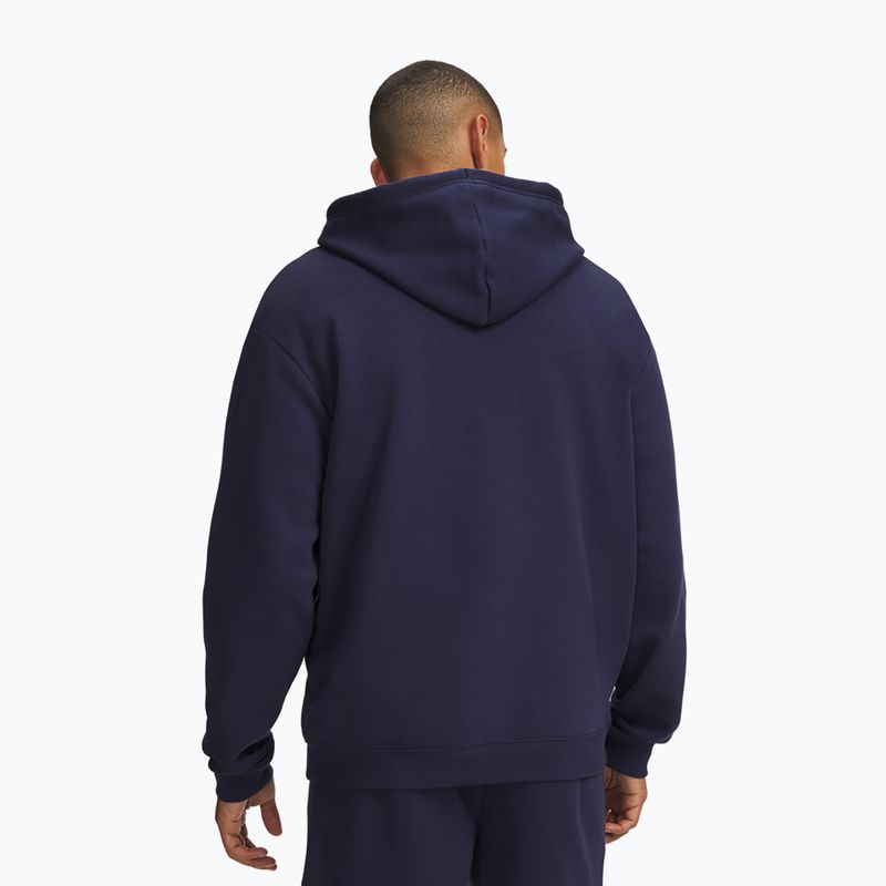 Herrenpullover Under Armour Rival Fleece Hoodie midnight navy/white 2
