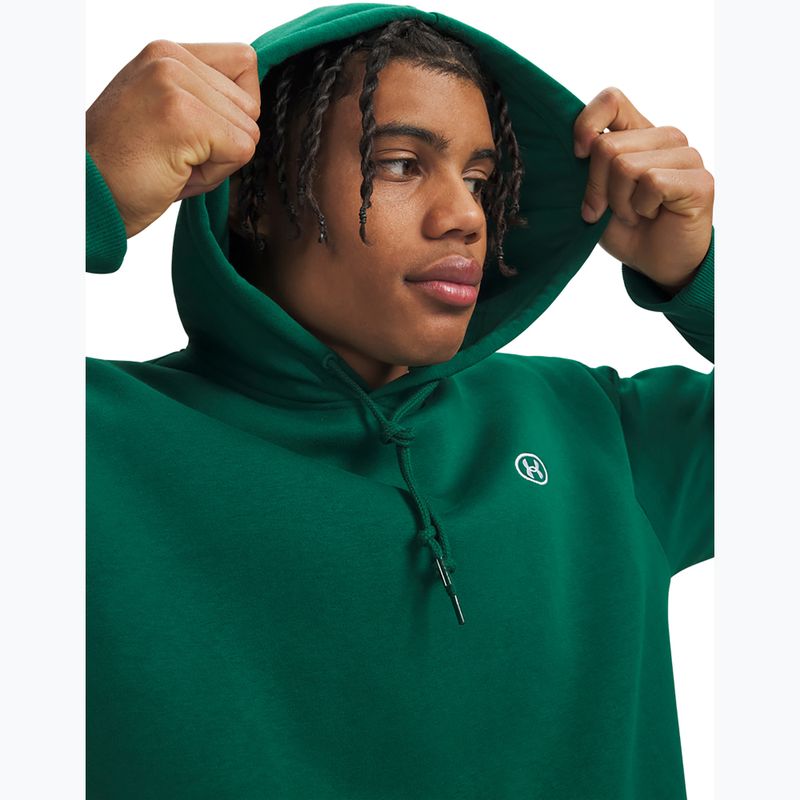 Herrenpullover Under Armour Rival Fleece Hoodie campus ivy/white 3