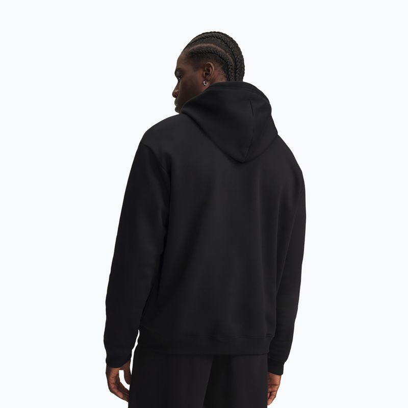 Herrenpullover Under Armour Rival Fleece Hoodie ultimate black/white 2