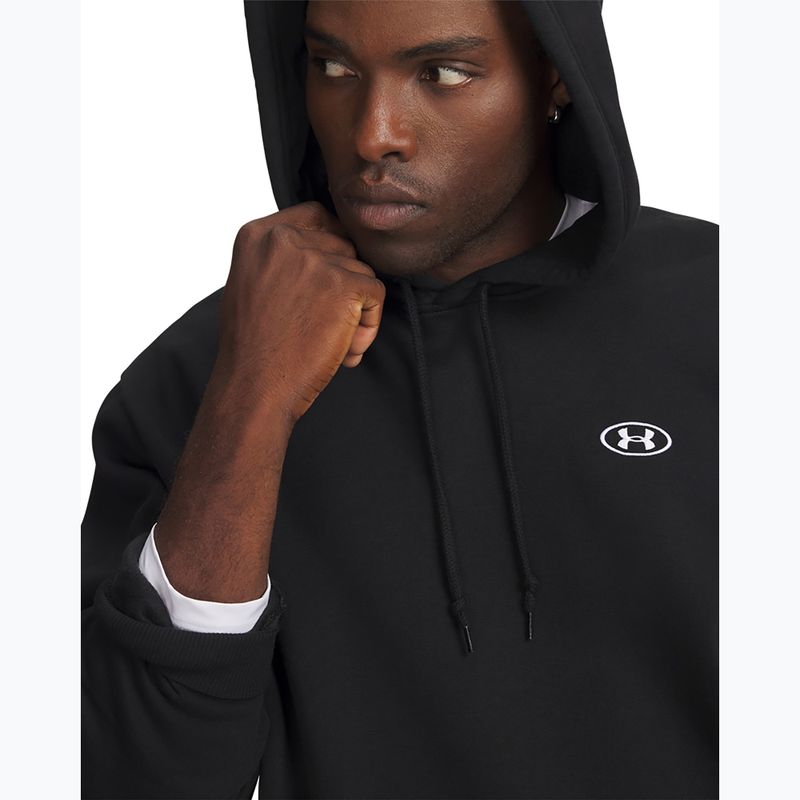 Herrenpullover Under Armour Rival Fleece Hoodie ultimate black/white 3