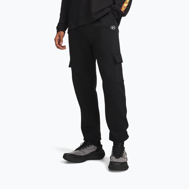 Herrenhose Under Armour Rival Fleece Cargo ultimate black/white
