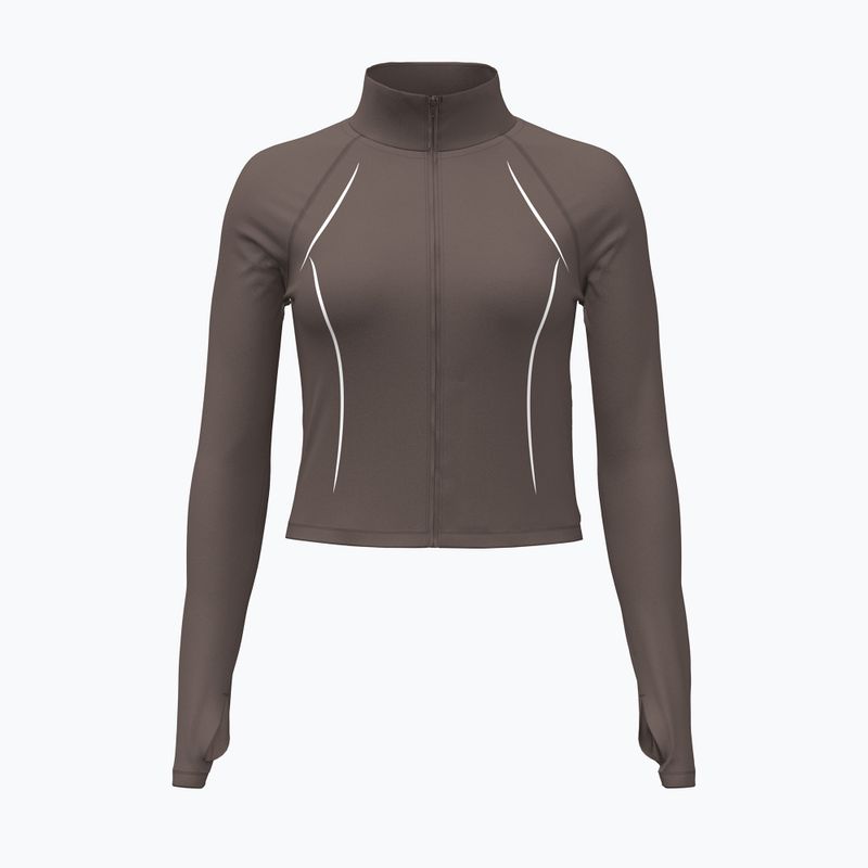 Damen-Trainingssweatshirt Under Armour Meridian Contour Full Zip peppercorn/white/peppercorn