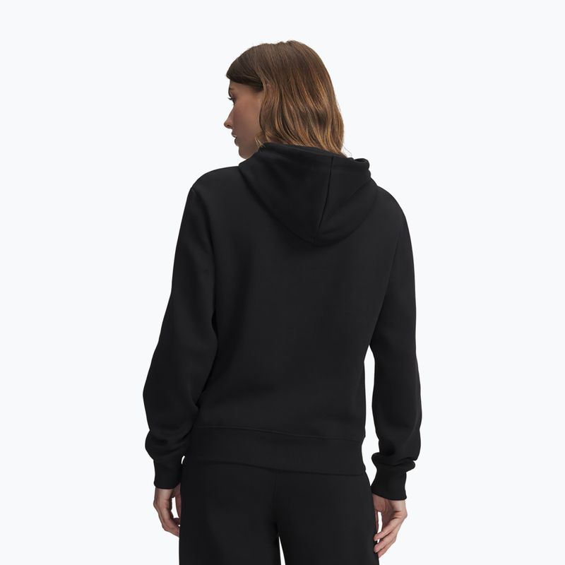 Damenpullover Under Armour Rival Fleece Hoodie ultimate black/white 2