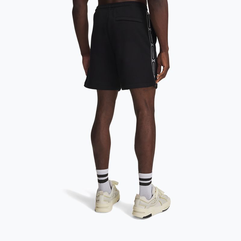 Herren-Shorts Under Armour Icon Fleece Taped Shorts ultimate black/white 3