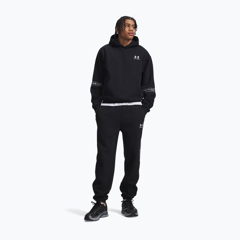 Herrenhose Under Armour Icon Fleece Taped Jogger ultimate black/white 2