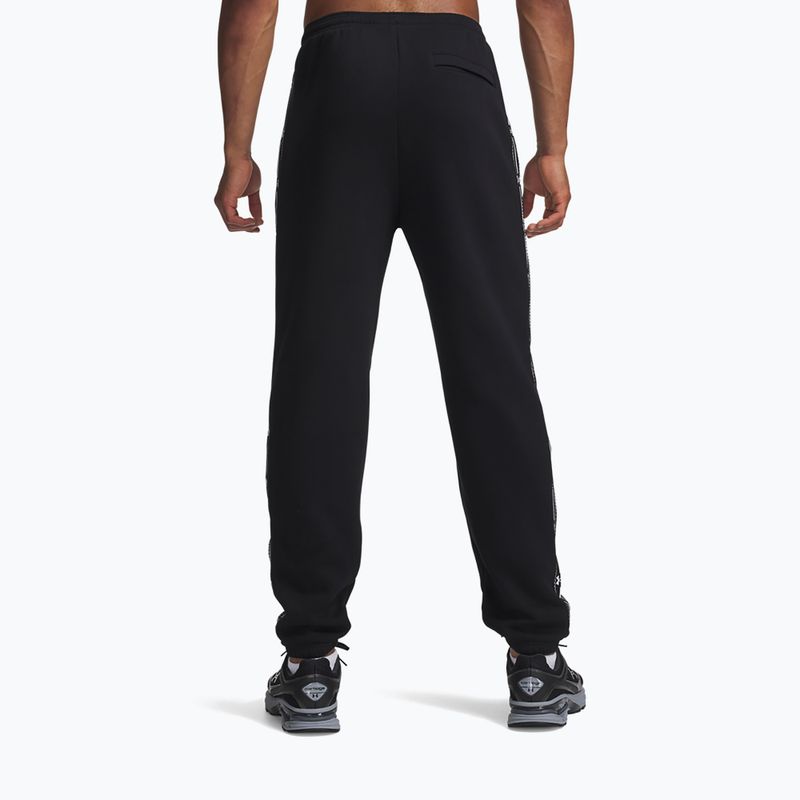 Herrenhose Under Armour Icon Fleece Taped Jogger ultimate black/white 3