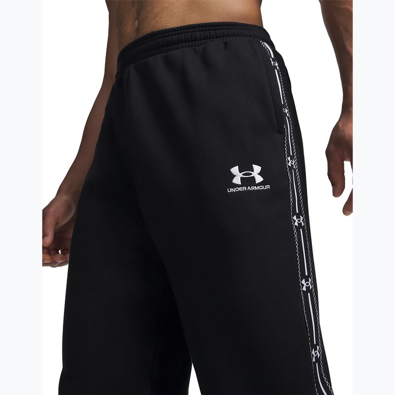 Herrenhose Under Armour Icon Fleece Taped Jogger ultimate black/white 4