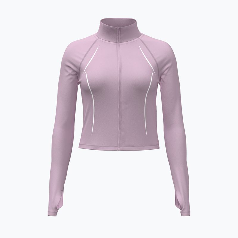 Damen-Trainingssweatshirt Under Armour Meridian Contour Full Zip mauve pink/white/mauve pink