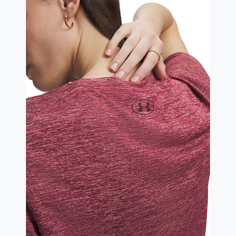 Damen-Trainingsshirt Under Armour Tech V-Twist claret/ox blood 3