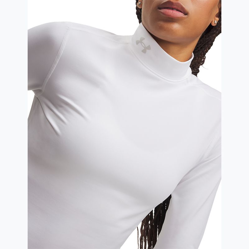 Damen-Trainingslangarmshirt Under Armour ColdGear Mock LS white/halo gray 3