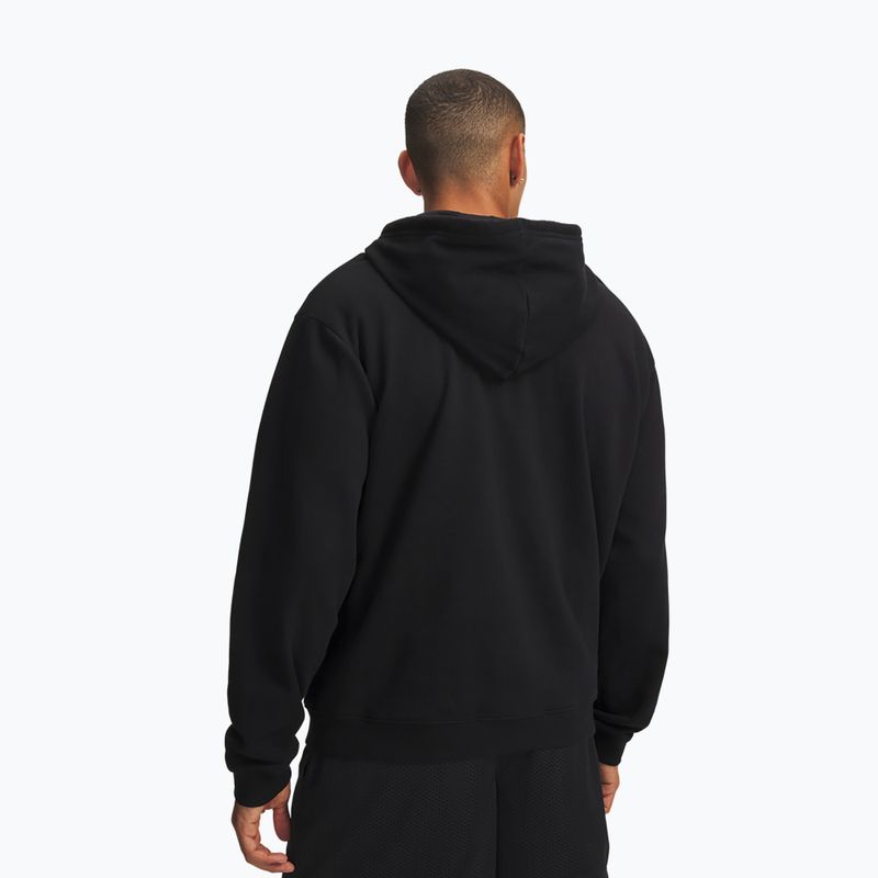 Herrenpullover Under Armour Rival Fleece Full Zip ultimate black/white 2