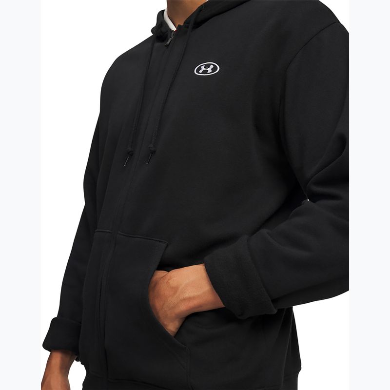 Herrenpullover Under Armour Rival Fleece Full Zip ultimate black/white 3