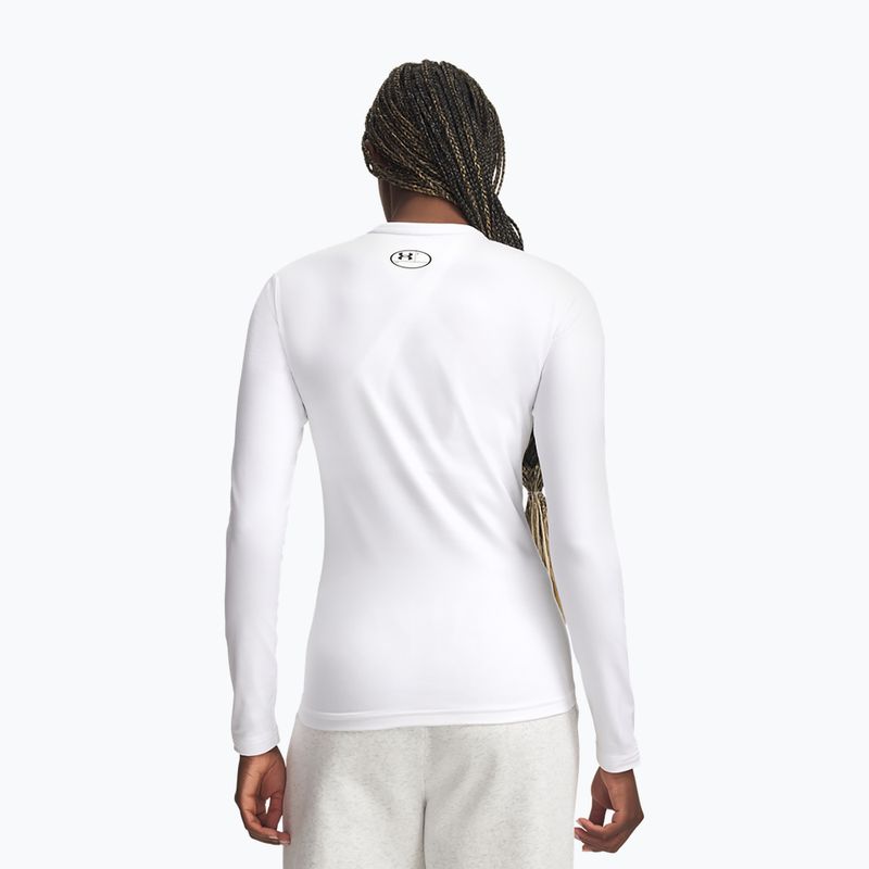 Damen-Trainingslangarmshirt Under Armour ColdGear Crew white/halo gray 2