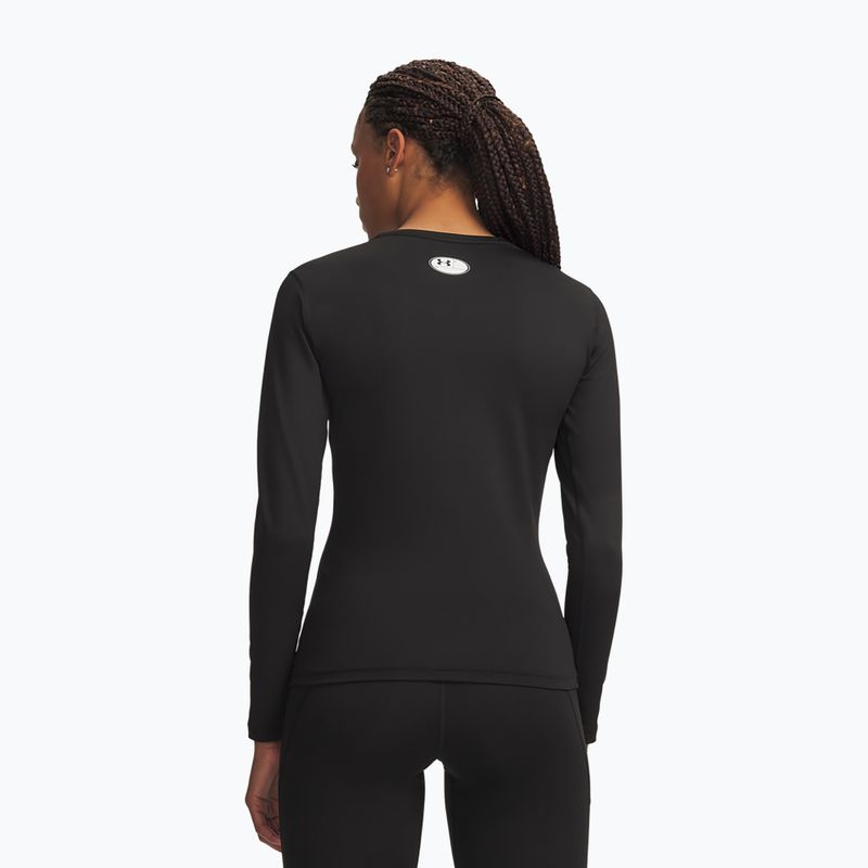 Damen-Trainingslangarmshirt Under Armour ColdGear Crew ultimate black/white 2