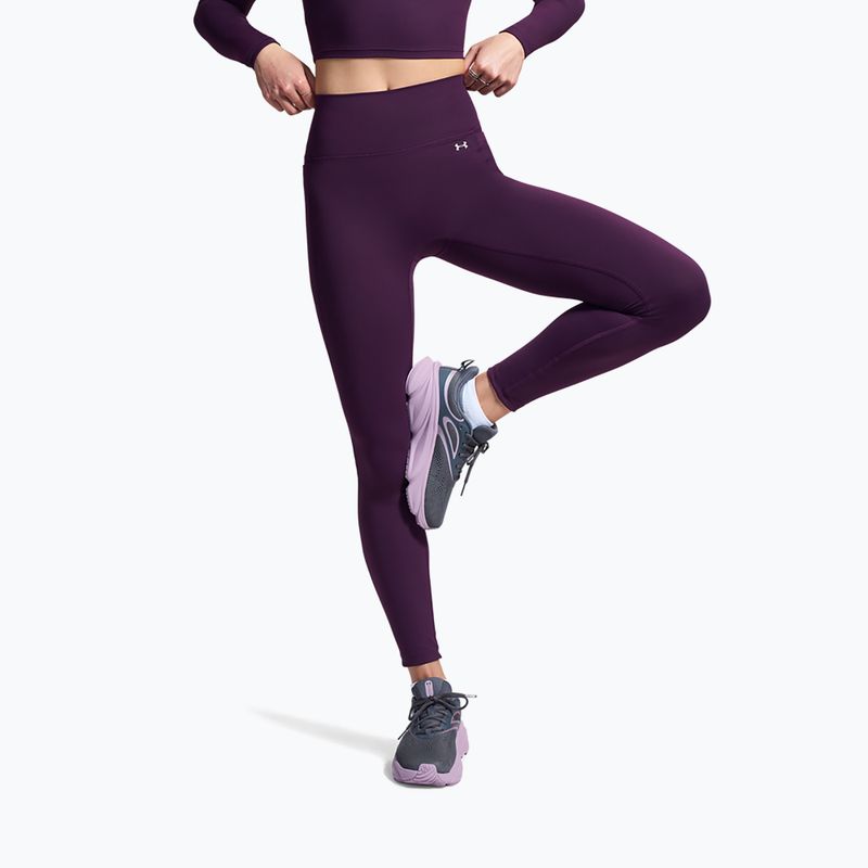 Damen-Trainingsleggings Under Armour Motion Leggings purple echo/mauve pink