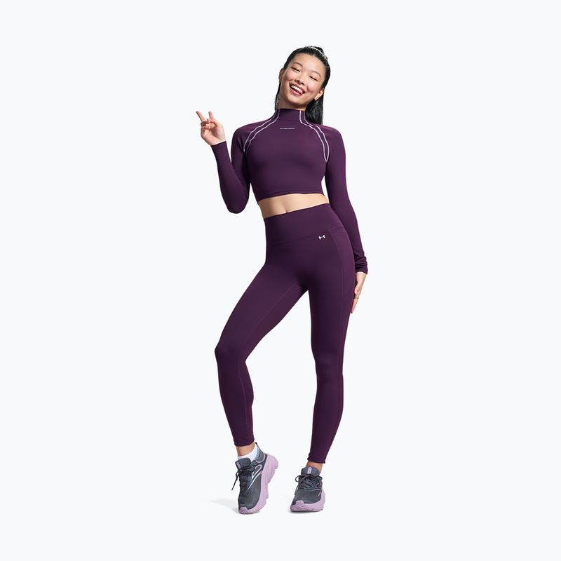 Damen-Trainingsleggings Under Armour Motion Leggings purple echo/mauve pink 2