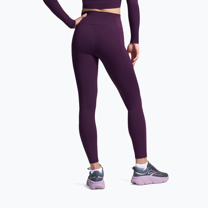 Damen-Trainingsleggings Under Armour Motion Leggings purple echo/mauve pink 3