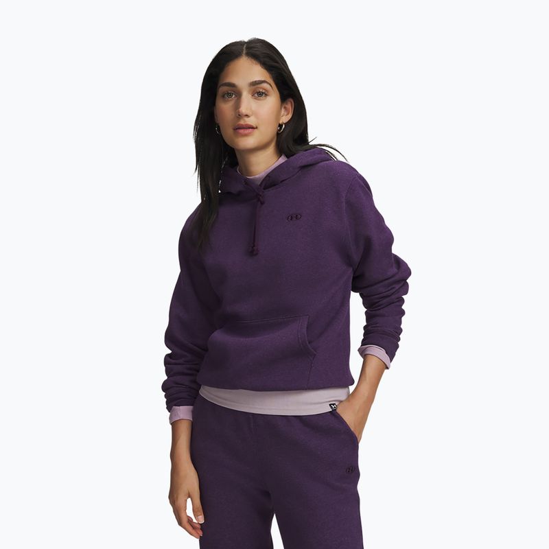 Damenpullover Under Armour Rival Fleece Hoodie purple echo light heather/purple echo