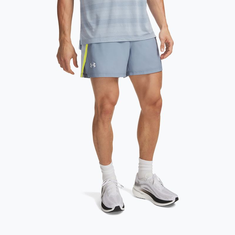 Herren-Laufshorts Under Armour Launch 5" Shorts blue wind/flash light/reflective