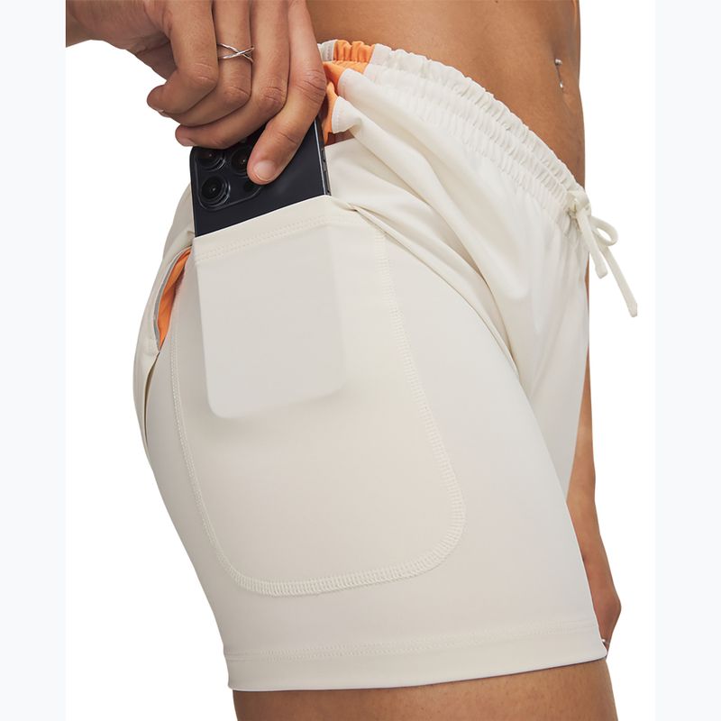 Damen-Laufshorts Under Armour Velociti Pro 4" 2N1 Shorts stone/reflective 4