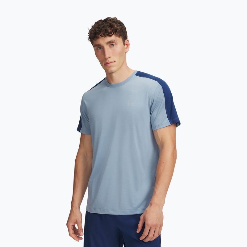 Herren-Laufshirt Under Armour Velociti Reflect blue wind/blackout navy/reflective