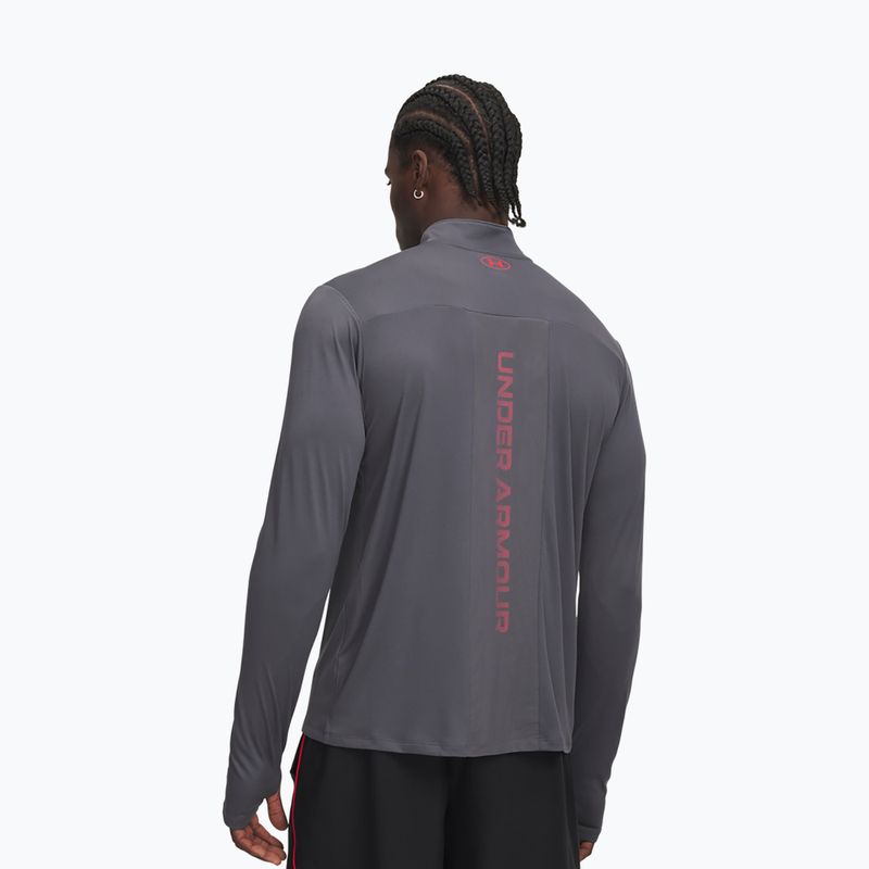 Herrenpullover Under Armour Tech Utility 1/4 Zip castlerock/racer red 2