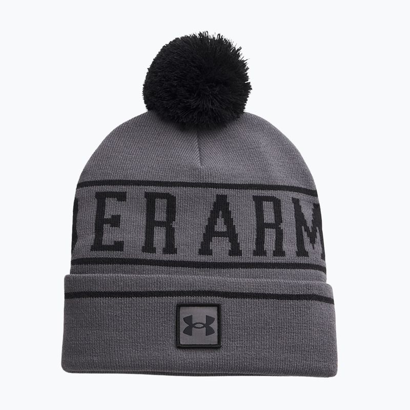 Herren-Wintermütze Under Armour Halftime Pom Beanie castlerock/black/black