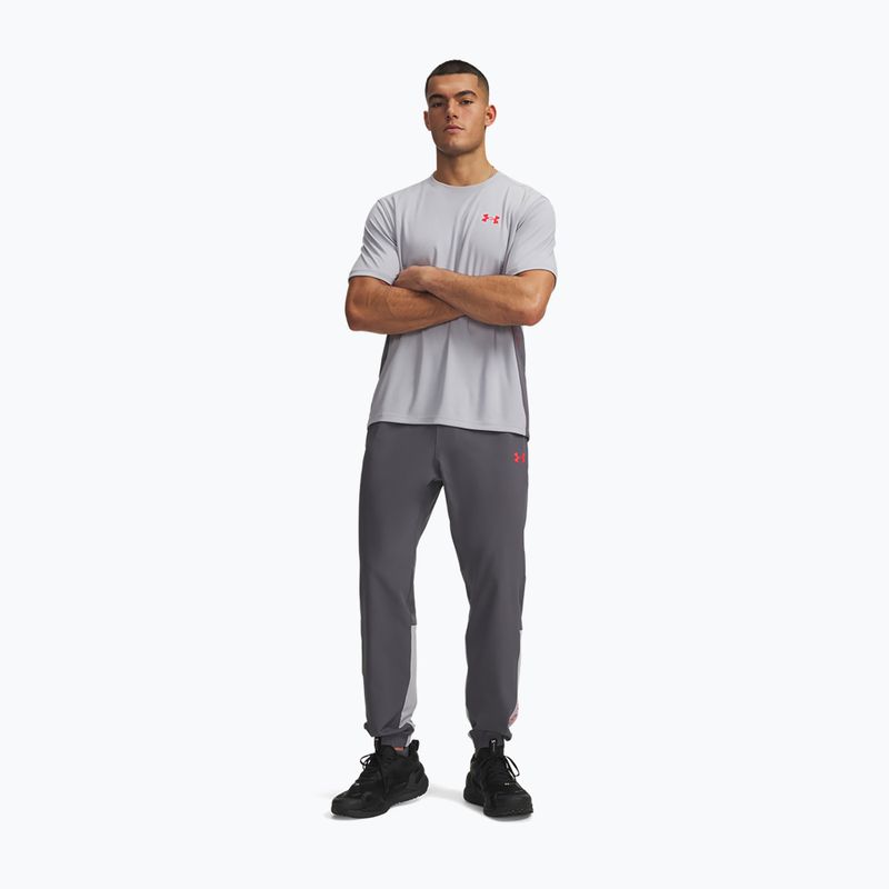 Herren-Trainingshose Under Armour Tech Utility Woven Pants castlerock/mod gray/racer red 2