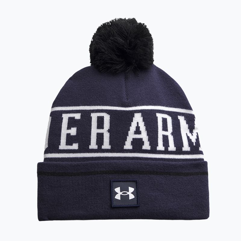 Herren-Wintermütze Under Armour Halftime Pom Beanie midnight navy/white/white