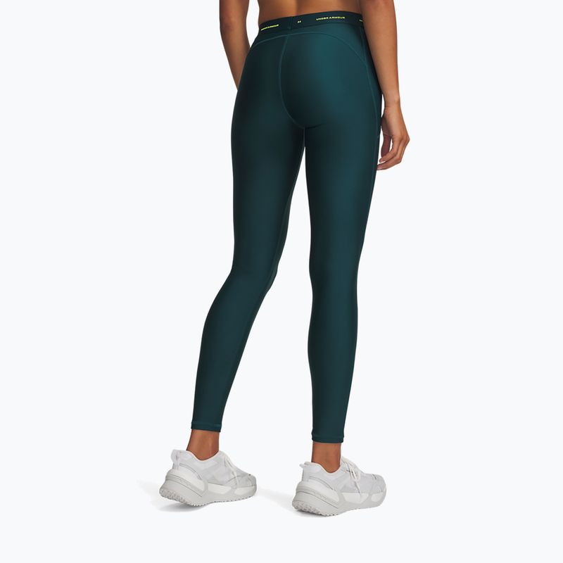 Damen-Trainingsleggings Under Armour HeatGear Novelty Leggings arden green/green citrine 3