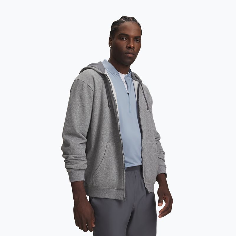 Herrenpullover Under Armour Rival Fleece Full Zip castlerock light heather/black 3